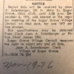 Bid Public Notice for New Police Cruiser November 1976